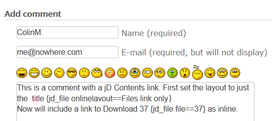 jComments and jD content01A