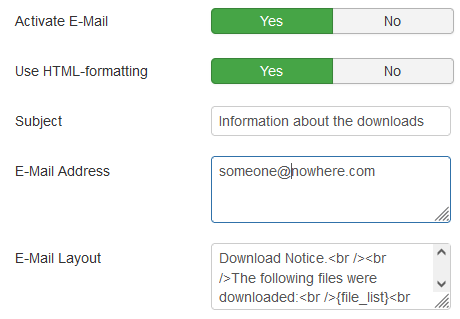 email config downloads