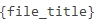 file title