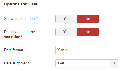 Related options Date
