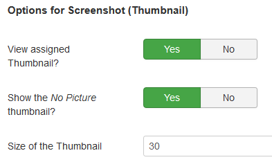 Related options Screenshot