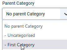 V4 select parent Category box
