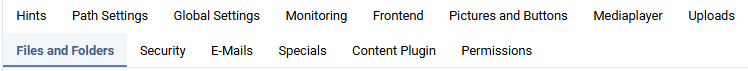 V4 files and folders tab