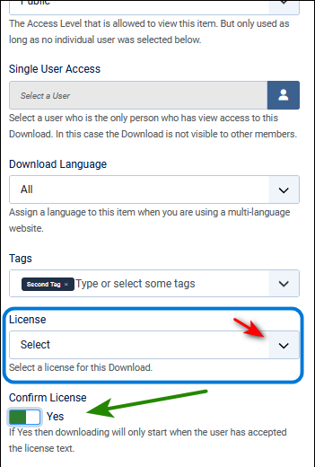 V4 options license and confirm