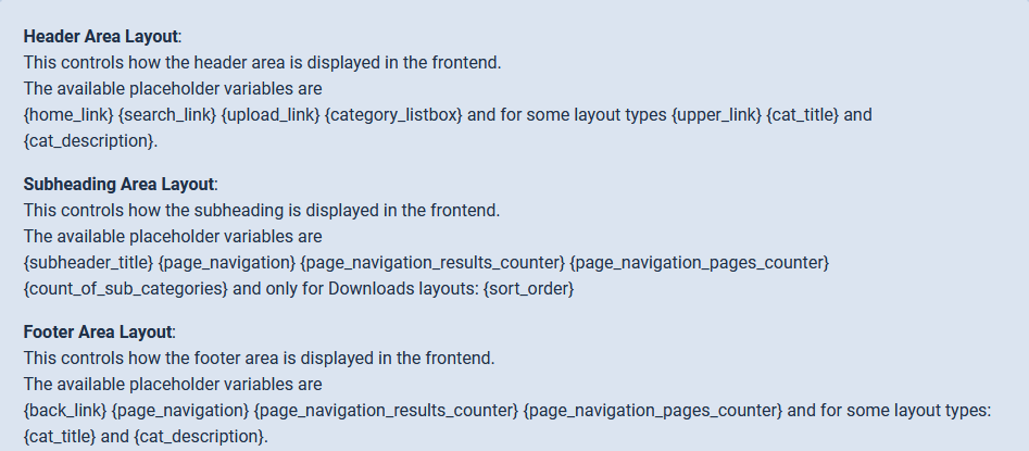 V4 additional information header subheader footer