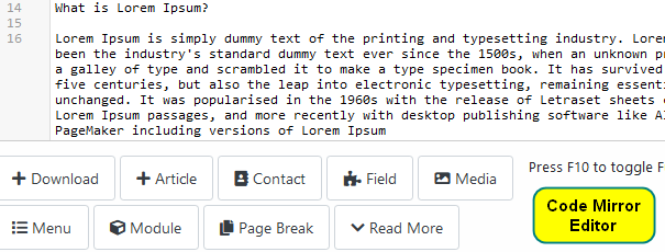 V4 code mirror editor