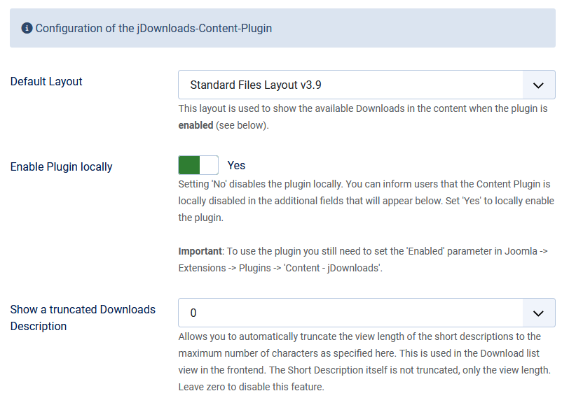 V4 content plugin setup