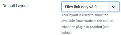 V4 option set default layout