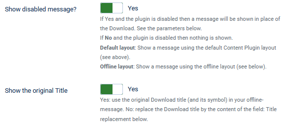 V4 options show disabled and original title
