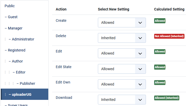 V4 permissions uploaderUG