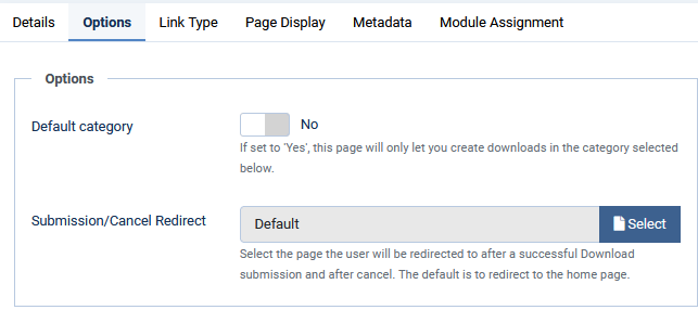 V4 form options tab