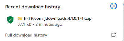 V4 recent download history