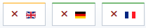 V4 flags EN FR GR