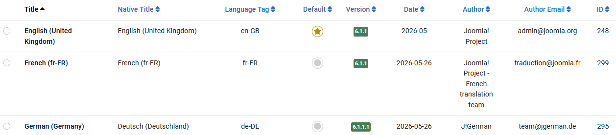 V4 languages update available