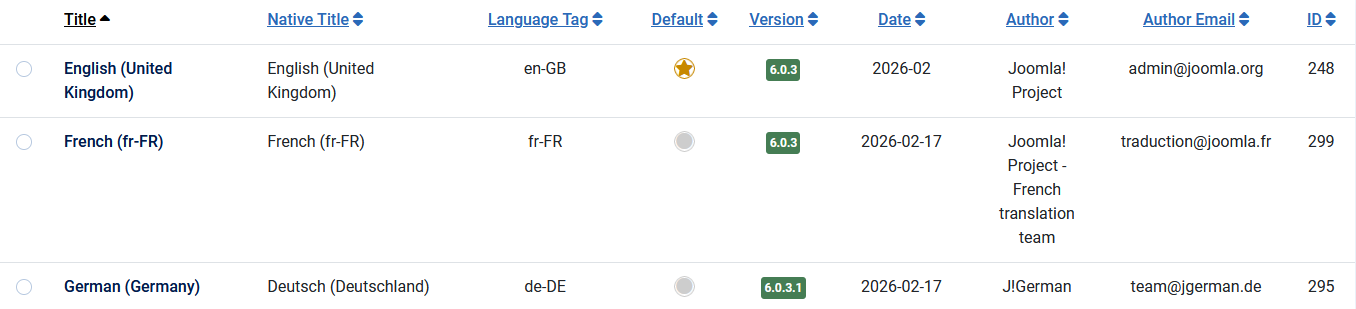 V4 languages update available
