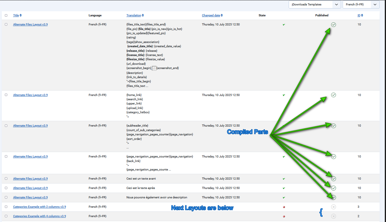 V4 layout parts compltetd