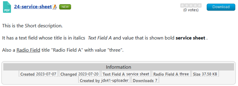 V4 fields in description