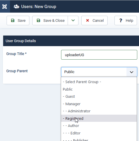 V4 user group create
