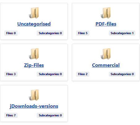V4 grid layout categoties