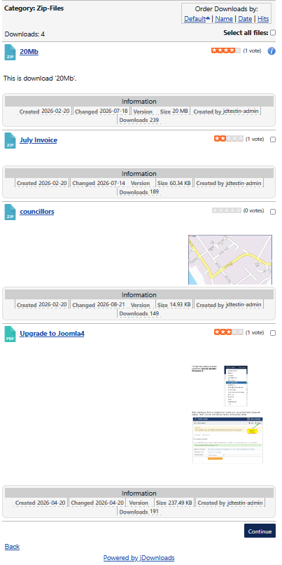 V4 compact files layout with checkboxes