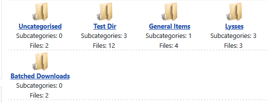 V4 layout categories example with 4 columns