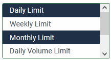 V4 pulldown limits selected