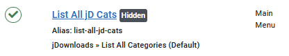 V4 menu item listAllCats hidden