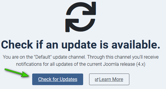 check update available