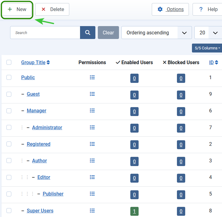 V4 user groups existing